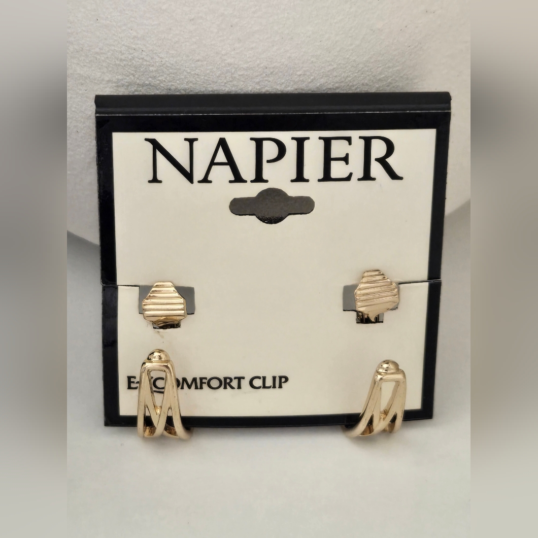 Napier Gold Clip-On Earrings
